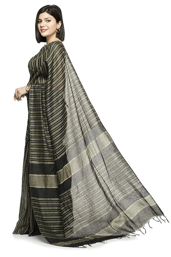 Art_Silk_Bhagalpuri_Handloom_Kota_Bollywood_Striped_Saree_(Black)