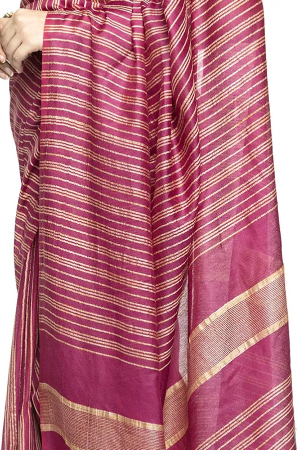 Bhagalpuri_Art_Silk_Handloom_Kota_Striped_Saree_with_Blouse_Piece_(Claret_Magenta)