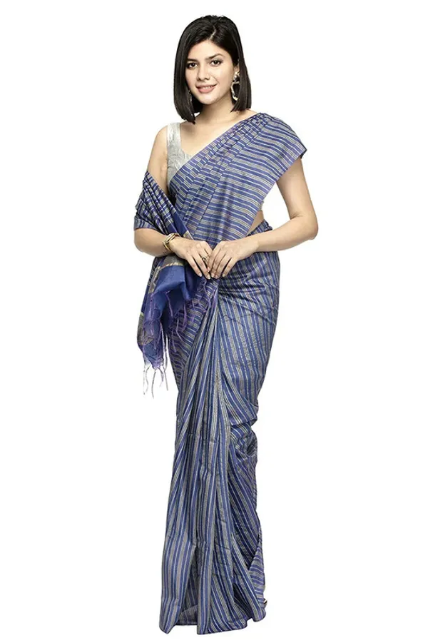 Handloom_Art_Silk_Striped_Bhagalpuri_Saree_(Egyptian_Bue)