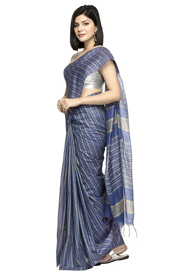 Handloom_Art_Silk_Striped_Bhagalpuri_Saree_(Egyptian_Bue)