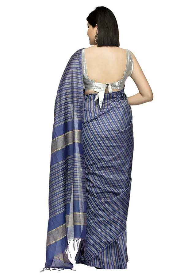 Handloom_Art_Silk_Striped_Bhagalpuri_Saree_(Egyptian_Bue)