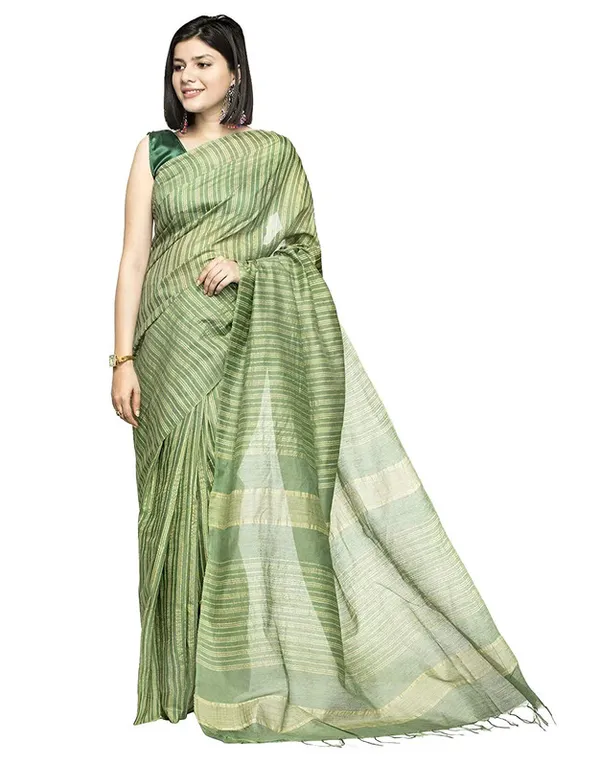 Kota_Art_Silk_Bhagalpuri_Striped_Handloom_Saree_(High_Green)