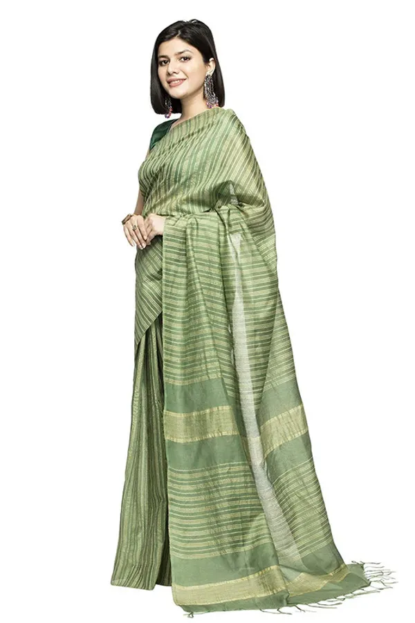 Kota_Art_Silk_Bhagalpuri_Striped_Handloom_Saree_(High_Green)