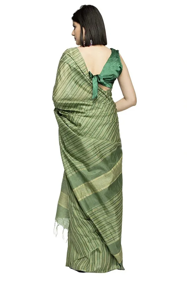 Kota_Art_Silk_Bhagalpuri_Striped_Handloom_Saree_(High_Green)