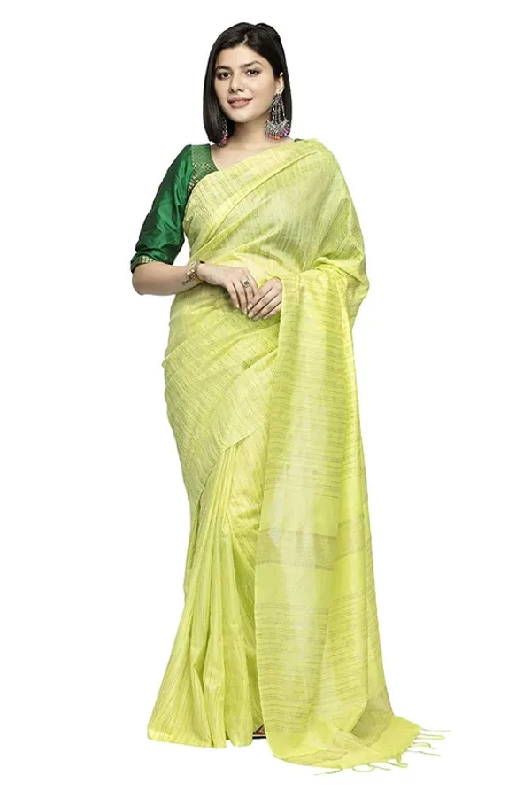 Art_Silk_Handloom_Bhagalpuri_Striped_Kota_Saree_(Lime_Green)