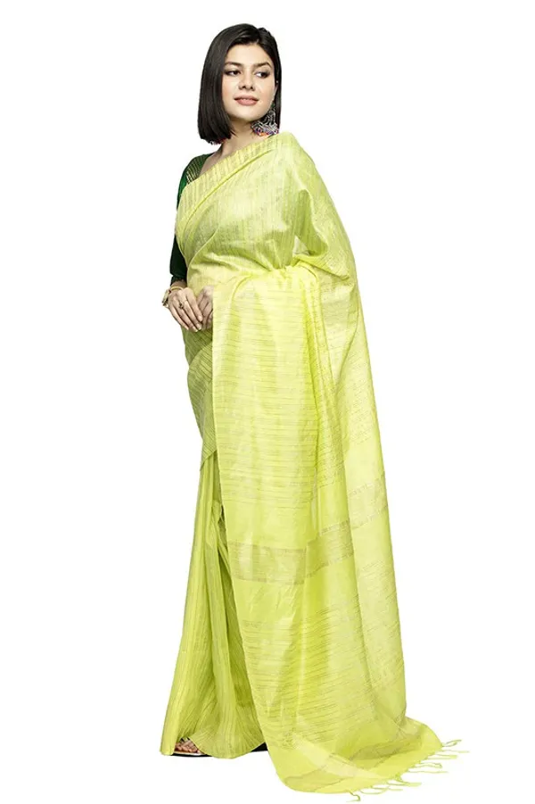 Art_Silk_Handloom_Bhagalpuri_Striped_Kota_Saree_(Lime_Green)