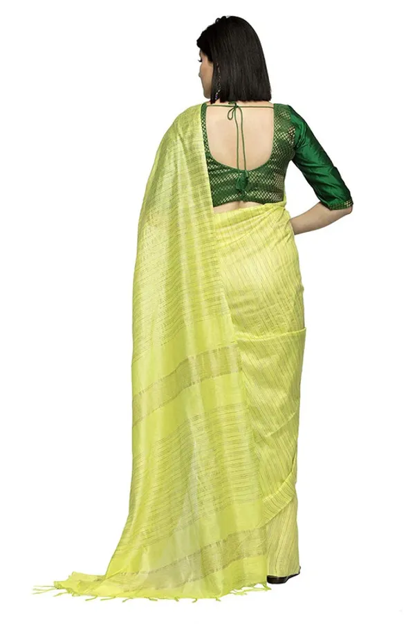 Art_Silk_Handloom_Bhagalpuri_Striped_Kota_Saree_(Lime_Green)