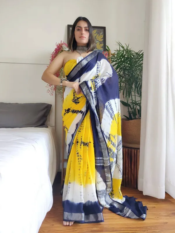 Zari_Border_Handloom_Linen_Sibory_Dye_Saree_with_Blouse_Piece_(Blue-White-Yellow)