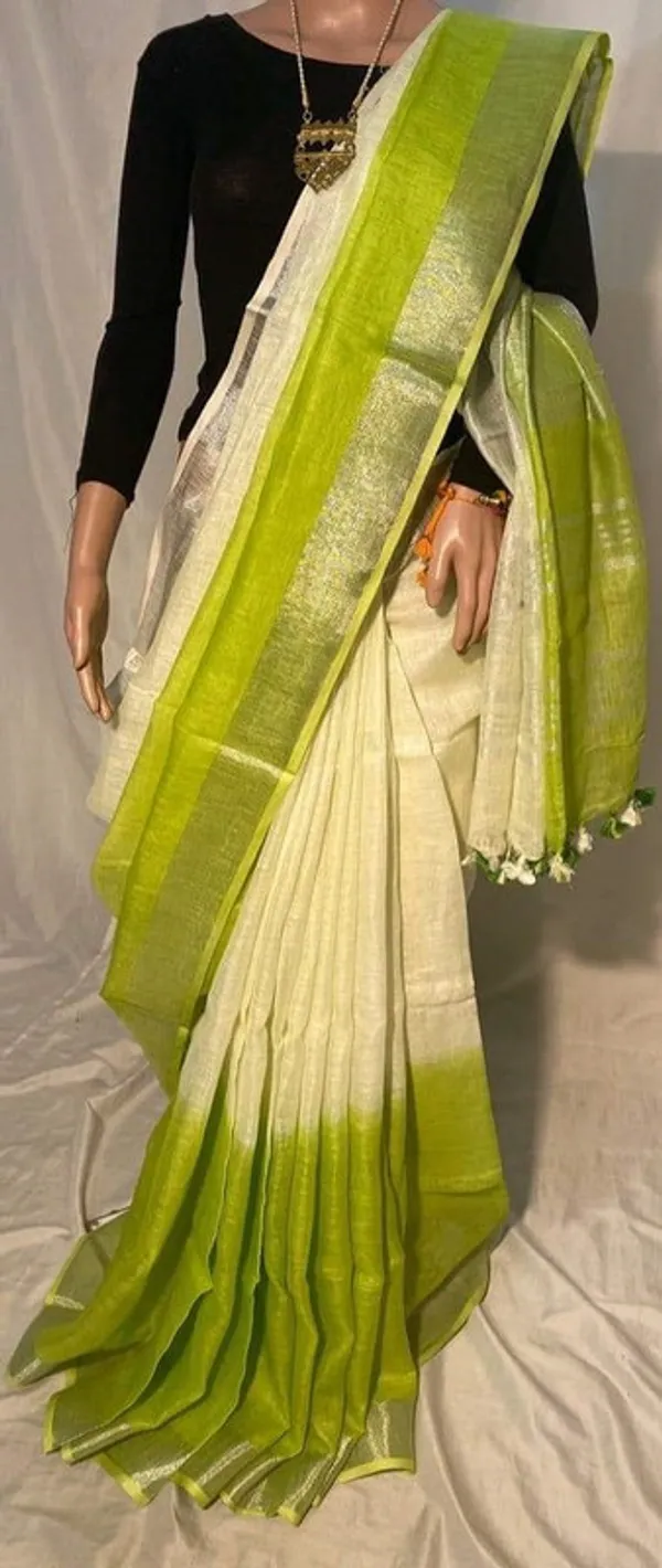 Two_Dye_Handloom_Linen_Saree_with_Blouse_Piece
