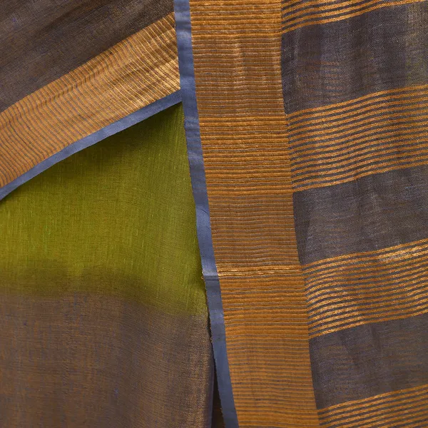 Handloom_Bhagalpuri_Tissue_Linen_Two_Dye_Saree