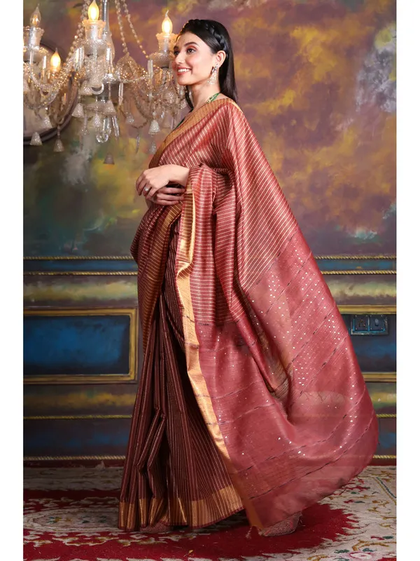 Cotton_Silk_Striped_Sequin_Pallu_Handloom_Saree_(Maroon_Red)
