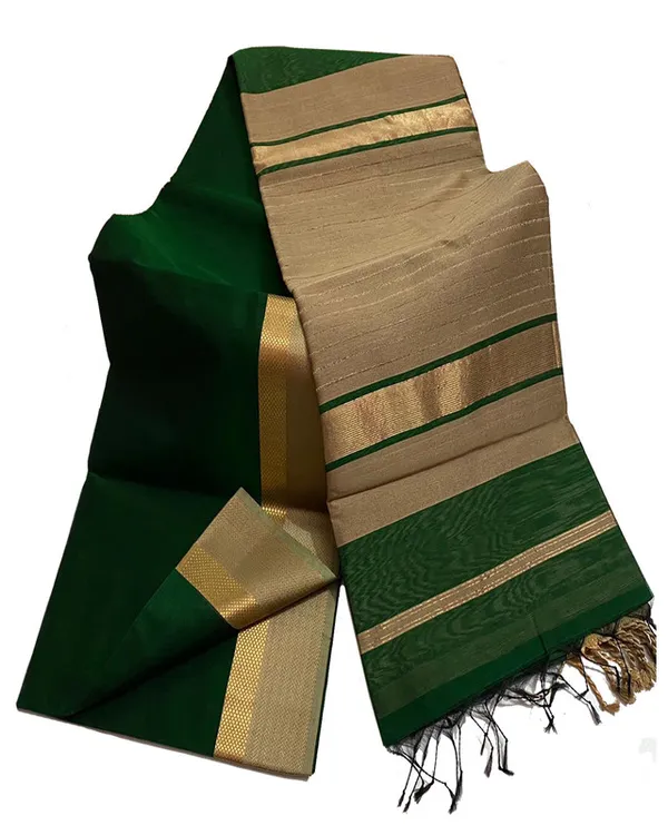 Tussar_Cotton_Silk_Bhagalpuri_Saree_with_Designed_Border_for_women's_(British_Green)
