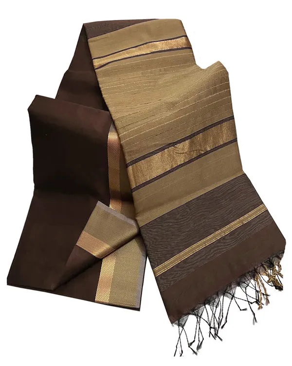 Tussar_Cotton_Silk_Bhagalpuri_Saree_with_Designed_Border_for_women's_(Coffee_Brown)