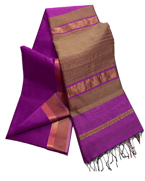 Bhagalpuri_Cotton_Tussar_Silk_Saree_with_Designed_Border_(Hot_Magenta)