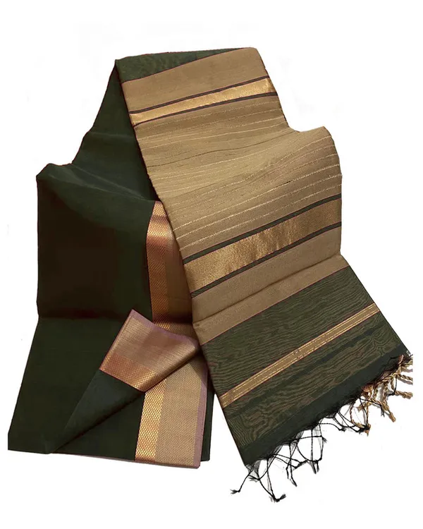 Bhagalpuri_Cotton_Tussar_Silk_Saree_with_Designed_Border_(Reseda_Green)