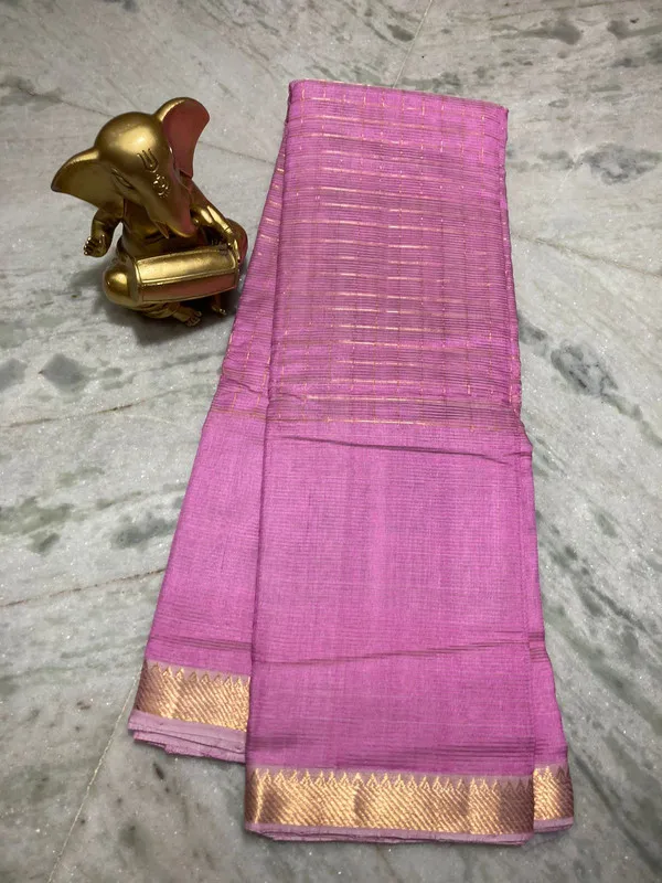 Bhagalpuri_Handloom_Cotton_Silk_Check_Half_Body_Saree_for_women's_(Tapest_Pink)