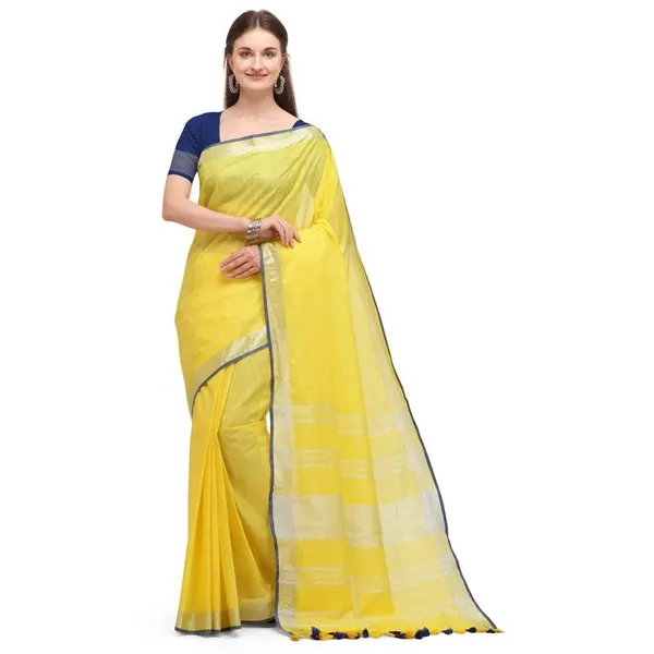 Handloom_Linen_Cotton_Blend_Contrast_Bhagalpuri_Saree_for_Women_(Canary_Yellow-Blue)