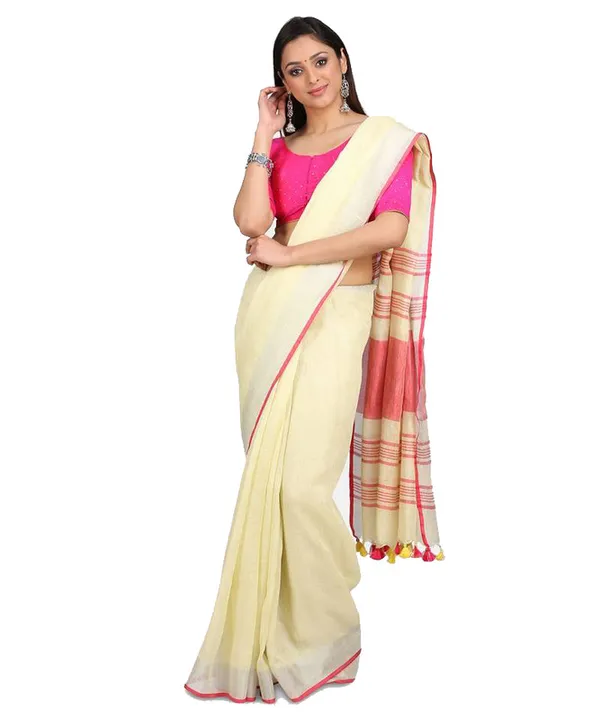 Handloom_Linen_Cotton_Blend_Contrast_Pallu_Bhagalpuri_Saree_for_Women_(Creame-Pink)
