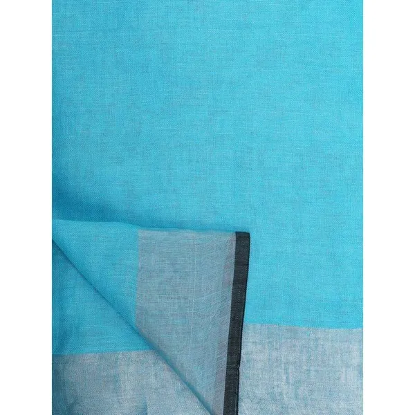 Handloom_Linen_Cotton_Blend_Contrast_Bhagalpuri_Saree_for_Women_(Cyan-Black)