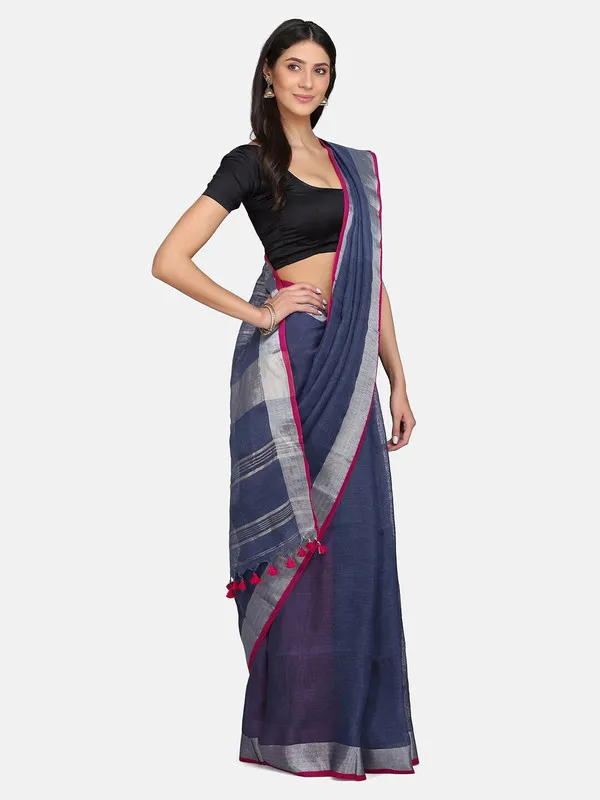 Handloom_Linen_Cotton_Blend_Contrast_Bhagalpuri_Saree_for_Women_(Egyptian_Blue-Pink)