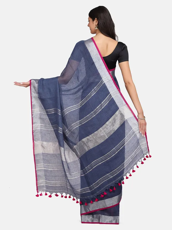 Handloom_Linen_Cotton_Blend_Contrast_Bhagalpuri_Saree_for_Women_(Egyptian_Blue-Pink)