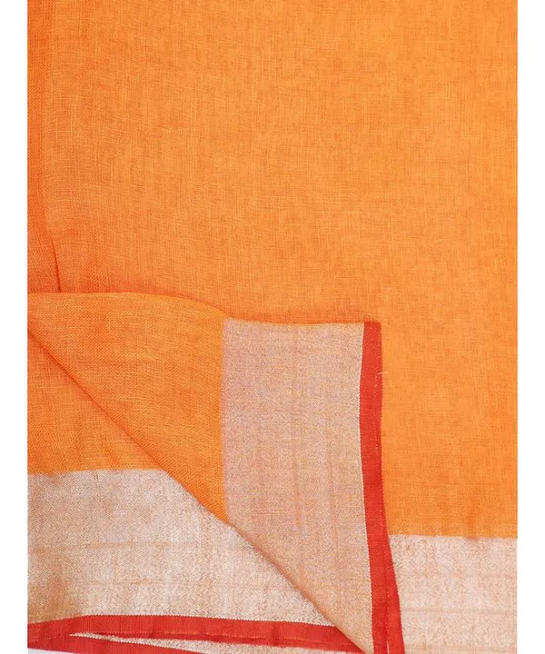 Handloom_Linen_Cotton_Blend_Contrast_Bhagalpuri_Saree_for_Women_(Flame_Orange-Red_)