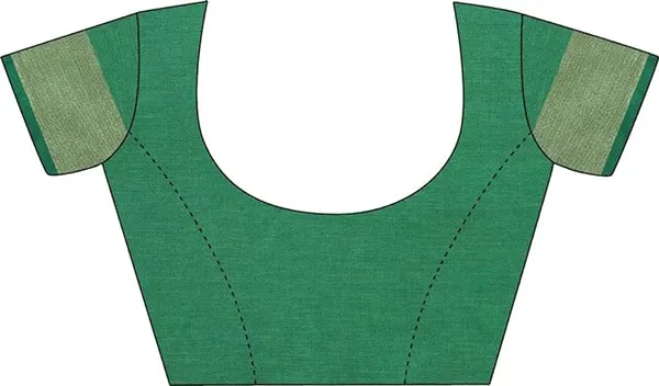 Linen_Cotton_Blend_Contrast_Handloom_Bhagalpuri_Saree_for_Women_(Gold-Cyan-Dark_Green)