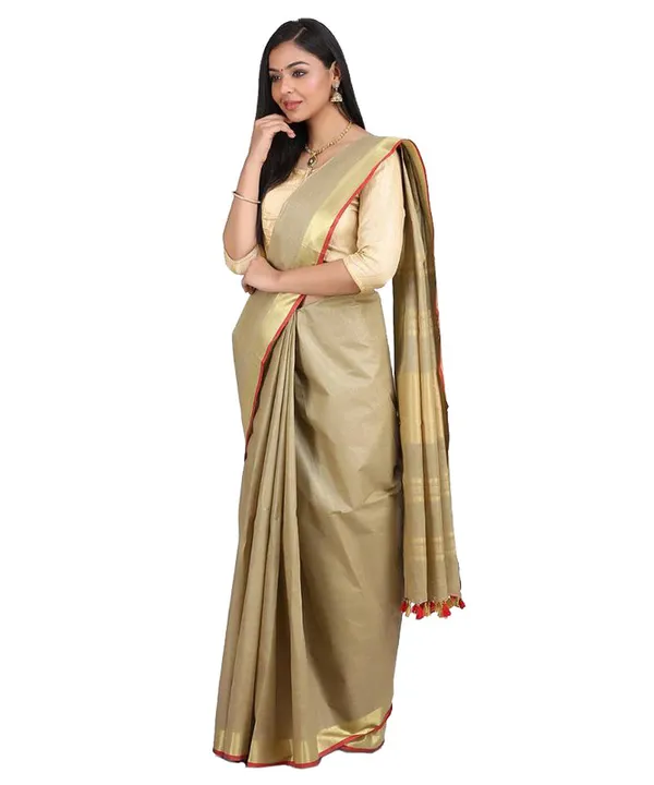 Linen_Cotton_Blend_Contrast_Handloom_Bhagalpuri_Saree_for_Women_(Gold-Khaki_Brown-Red)