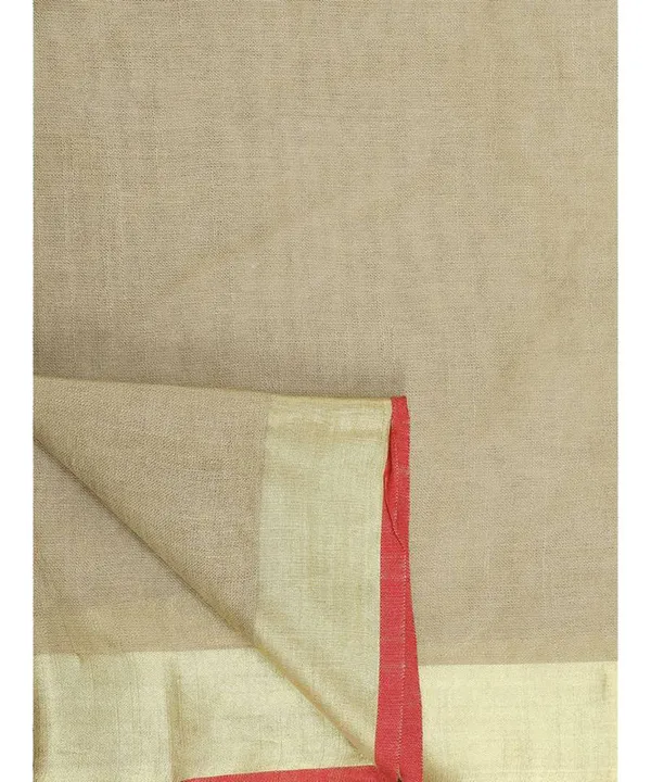 Linen_Cotton_Blend_Contrast_Handloom_Bhagalpuri_Saree_for_Women_(Gold-Khaki_Brown-Red)