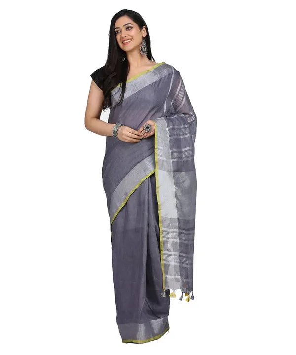 Linen_Cotton_Blend_Contrast_Handloom_Bhagalpuri_Saree_(Grey-Yellow)