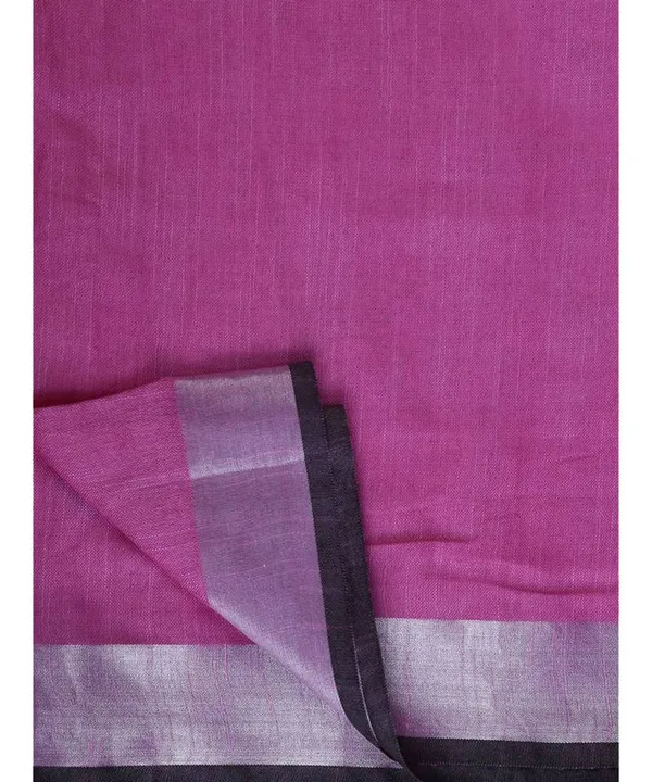 Linen_Cotton_Blend_Contrast_Handloom_Bhagalpuri_Saree_(Persian_Pink-Black)