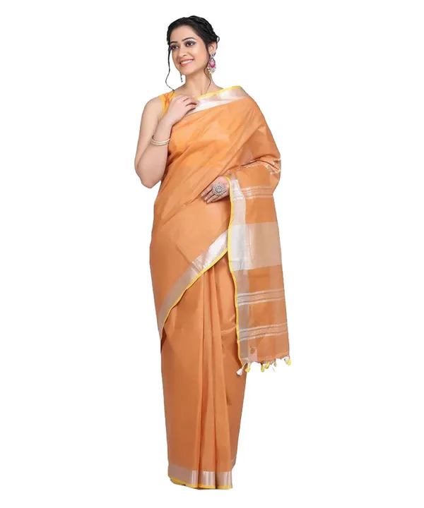 Linen_Cotton_Blend_Contrast_Handloom_Bhagalpuri_Saree_(Taceoi_Brown-Yellow)