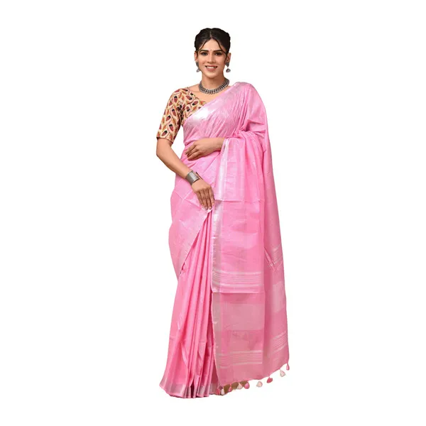 Linen_Cotton_Blend_Handloom_Bhagalpuri_Saree_with_Zari_Border_(12793._Light_Pink)