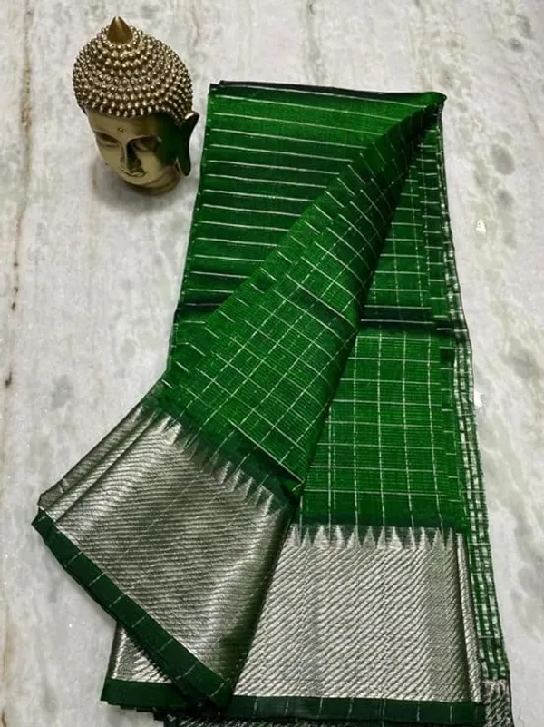 Cotton_Silk_Handloom_Bhagalpuri_Wide_Border_Check_Saree