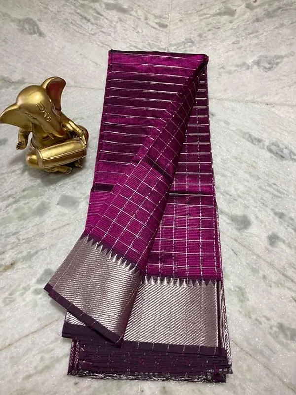 Cotton_Silk_Handloom_Bhagalpuri_Wide_Border_Check_Saree