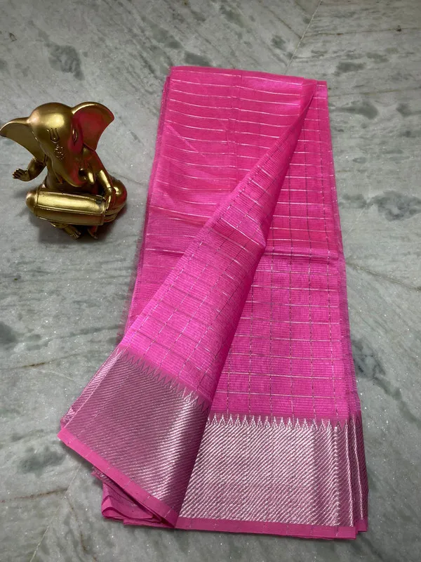 Cotton_Silk_Handloom_Bhagalpuri_Wide_Border_Check_Saree