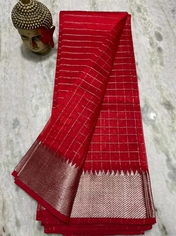 Cotton_Silk_Handloom_Bhagalpuri_Wide_Border_Check_Saree