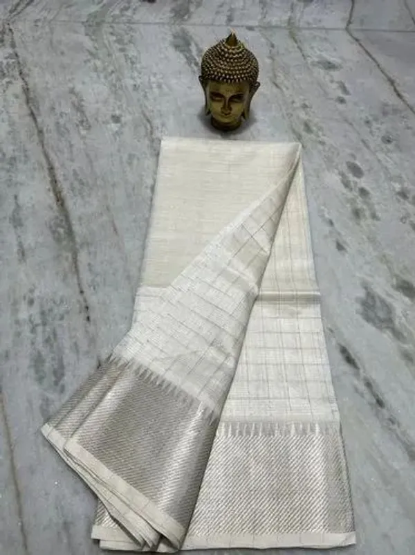 Cotton_Silk_Handloom_Bhagalpuri_Wide_Border_Check_Saree