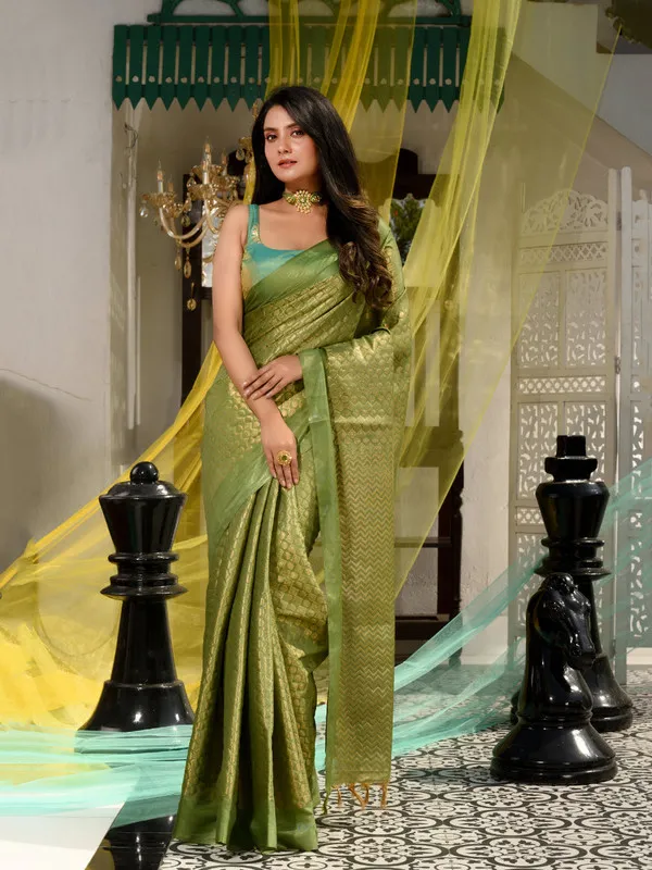 Women's_Cotton_Tissue_Silk_Bhagalpuri_Designer_Handloom_Weaving_Saree_(Avocado_Green)