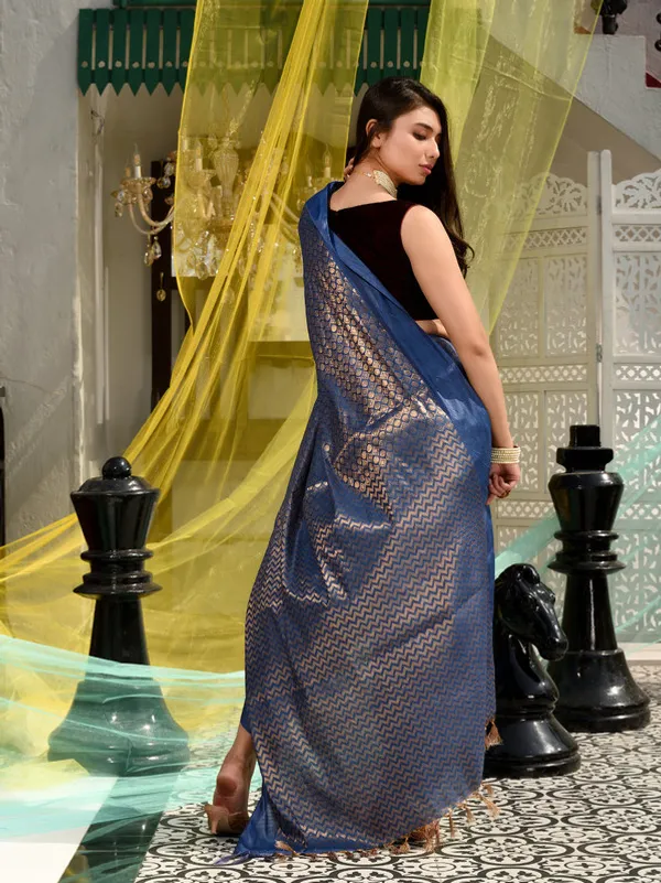 Bhagalpuri_Cotton_Tissue_Silk_Handloom_Motif_Designer_Saree_(Rhinaya_Blue)