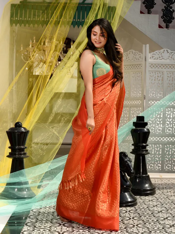 Zari_Weaving_Handloom_Designer_Bhagalpuri_Saree_(Rusty_Orange)
