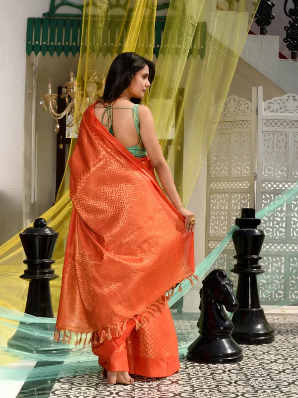 Zari_Weaving_Handloom_Designer_Bhagalpuri_Saree_(Rusty_Orange)
