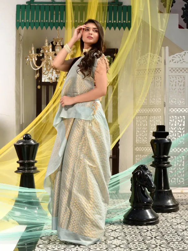 Designer_Bhagalpuri_Handloom_Weaving_Motif_Saree_(Silver_Grey)
