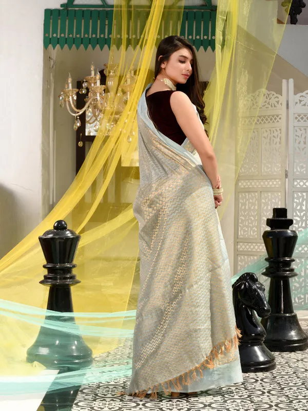 Designer_Bhagalpuri_Handloom_Weaving_Motif_Saree_(Silver_Grey)