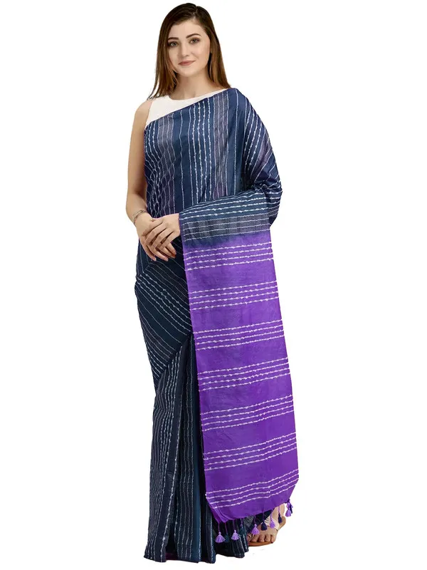Klein_Blue_&_Lavender_Purple_women's_Kota_Art_Silk_Saree_With_Blouse_Piece