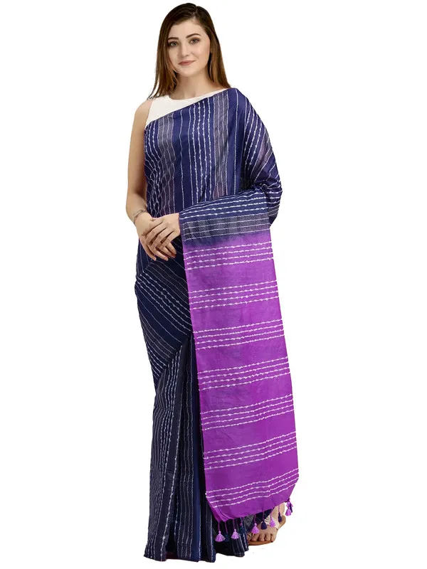 Navy_Blue_&_Heliotropes_women's_Kota_Art_Silk_Saree_With_Blouse_Piece