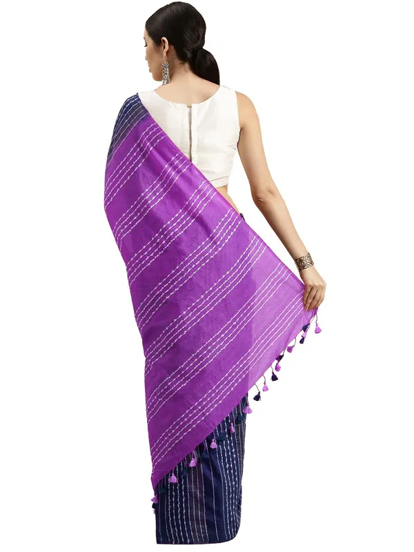 Navy_Blue_&_Heliotropes_women's_Kota_Art_Silk_Saree_With_Blouse_Piece