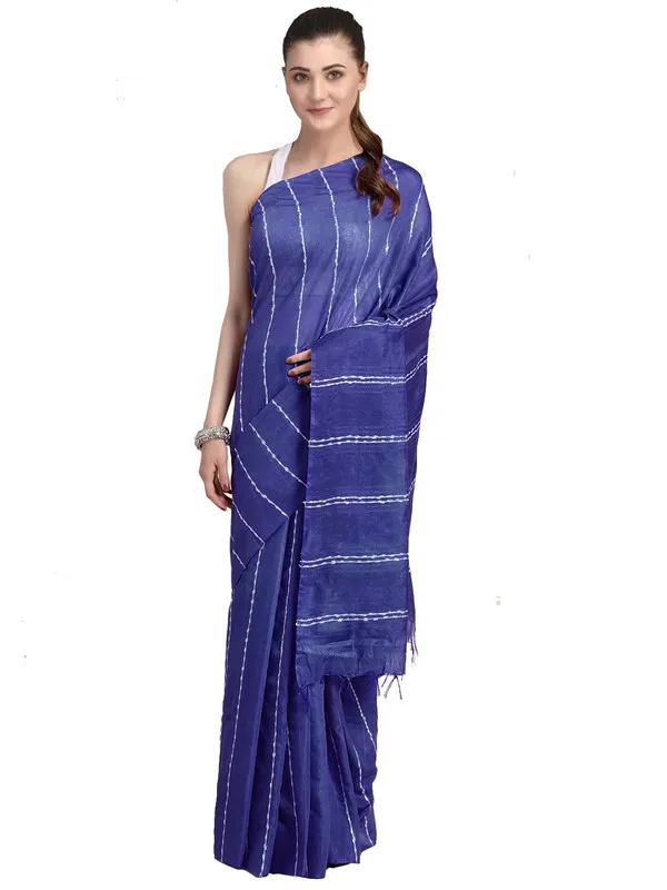Blue_women's_Kota_Art_Silk_Bhagalpuri_Saree_With_Blouse_Piece