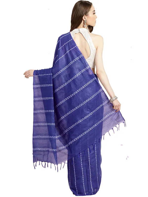 Blue_women's_Kota_Art_Silk_Bhagalpuri_Saree_With_Blouse_Piece