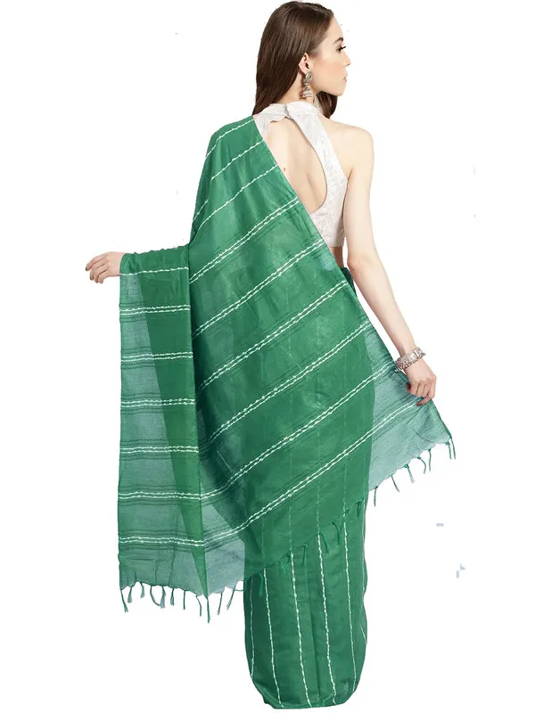 Green_women's_Kota_Art_Silk_Bhagalpuri_Saree_With_Blouse_Piece